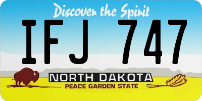 ND license plate IFJ747