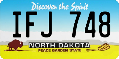 ND license plate IFJ748