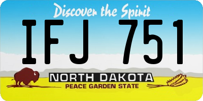 ND license plate IFJ751