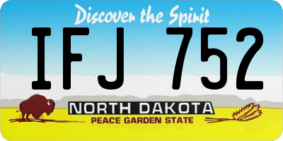 ND license plate IFJ752