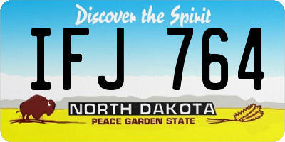 ND license plate IFJ764