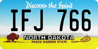 ND license plate IFJ766