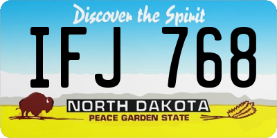 ND license plate IFJ768