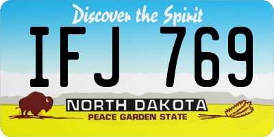 ND license plate IFJ769