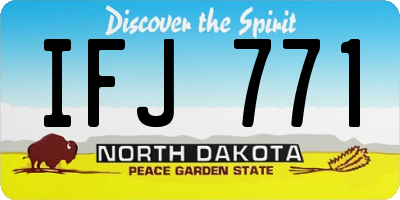 ND license plate IFJ771