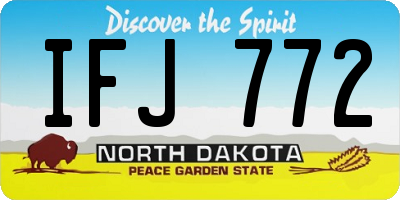 ND license plate IFJ772