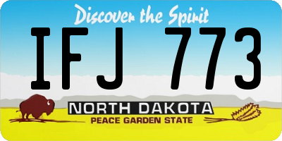 ND license plate IFJ773