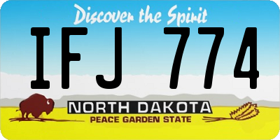 ND license plate IFJ774