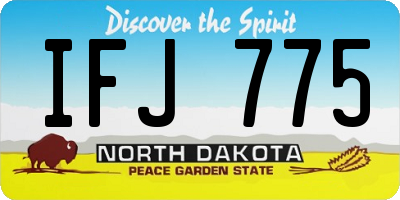 ND license plate IFJ775
