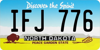 ND license plate IFJ776