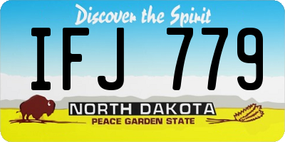 ND license plate IFJ779