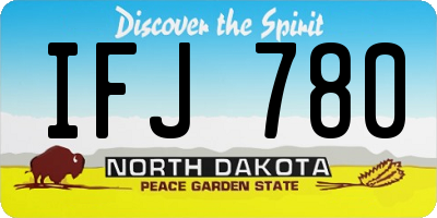 ND license plate IFJ780