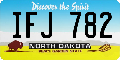 ND license plate IFJ782