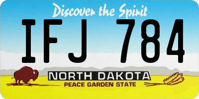 ND license plate IFJ784