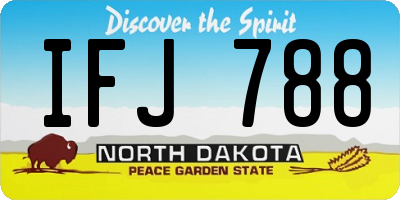 ND license plate IFJ788