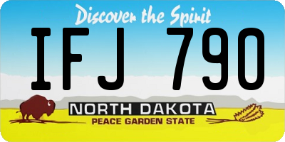ND license plate IFJ790