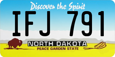 ND license plate IFJ791