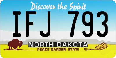 ND license plate IFJ793