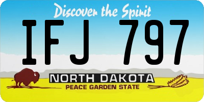 ND license plate IFJ797