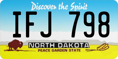 ND license plate IFJ798