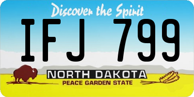 ND license plate IFJ799