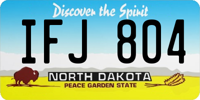 ND license plate IFJ804