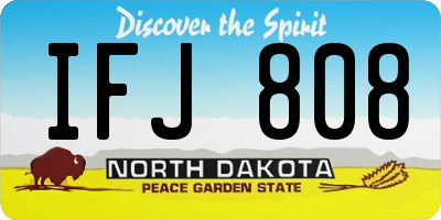 ND license plate IFJ808
