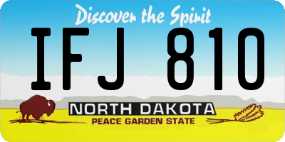 ND license plate IFJ810
