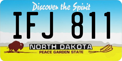 ND license plate IFJ811