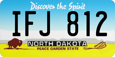 ND license plate IFJ812