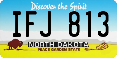 ND license plate IFJ813