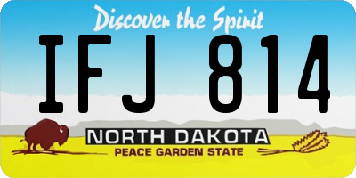 ND license plate IFJ814