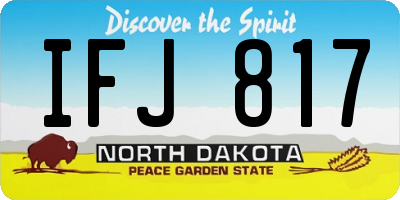 ND license plate IFJ817