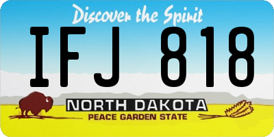 ND license plate IFJ818