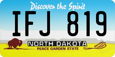 ND license plate IFJ819