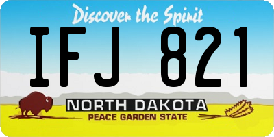 ND license plate IFJ821