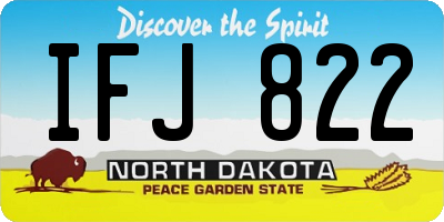 ND license plate IFJ822
