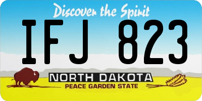 ND license plate IFJ823