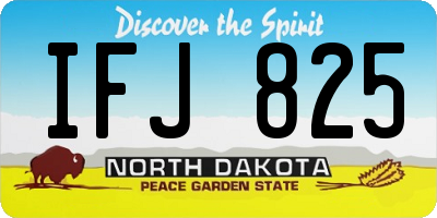 ND license plate IFJ825
