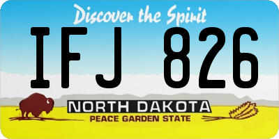 ND license plate IFJ826