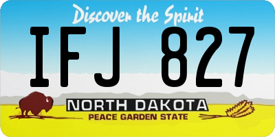 ND license plate IFJ827