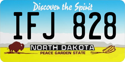 ND license plate IFJ828