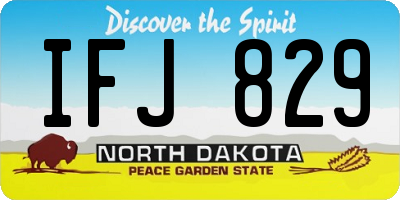 ND license plate IFJ829
