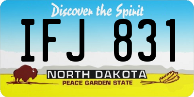 ND license plate IFJ831