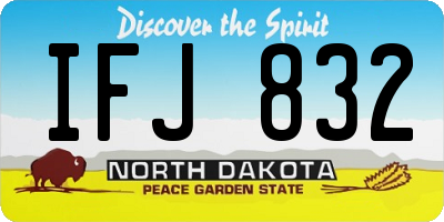 ND license plate IFJ832