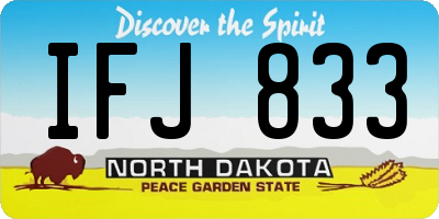 ND license plate IFJ833