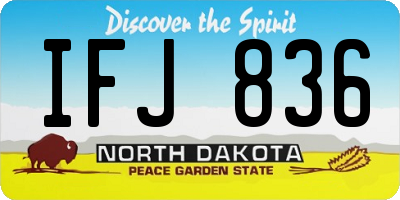 ND license plate IFJ836