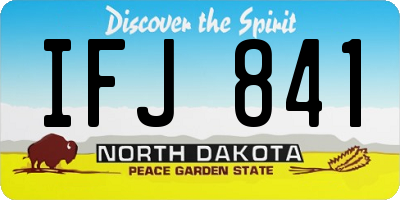 ND license plate IFJ841