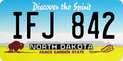 ND license plate IFJ842