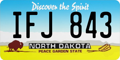 ND license plate IFJ843